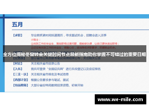 全方位揭秘冬窗转会关键时间节点最新指南助你掌握不可错过的重要日期 全方位揭秘冬窗转会关键时间节点最新指南助你掌握不可错过的重要日期